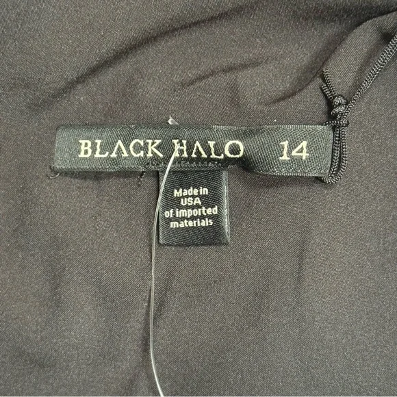 Black Halo Classic Black Dress Made In The USA NWT Size 14 - Picture 5 of 9